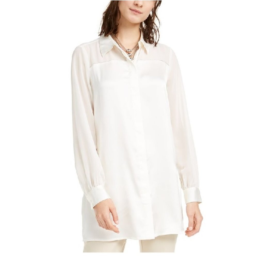 Alfani Tunic Button-Up Shirt